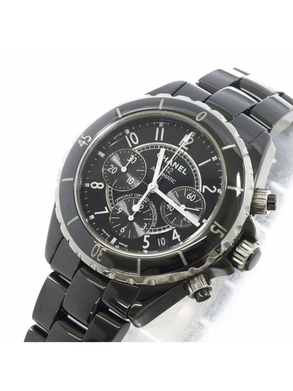 Chanel 41 Chronograph Watch Date Black Ceramic Automatic Winding